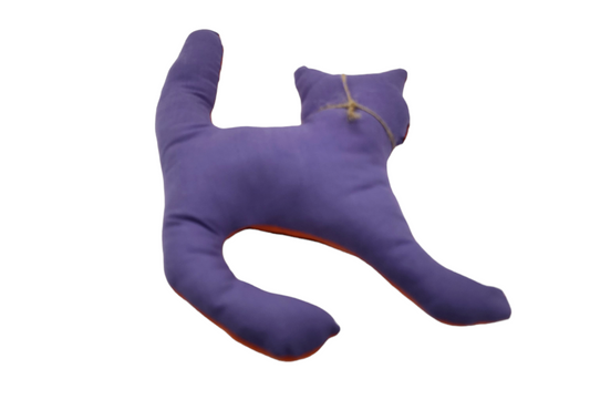 Purple Cat Plush: Handsewn Halloween Decor
