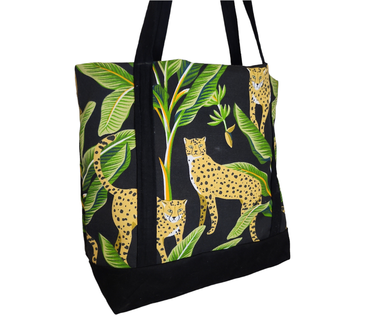 Green Leopard Tote Bag