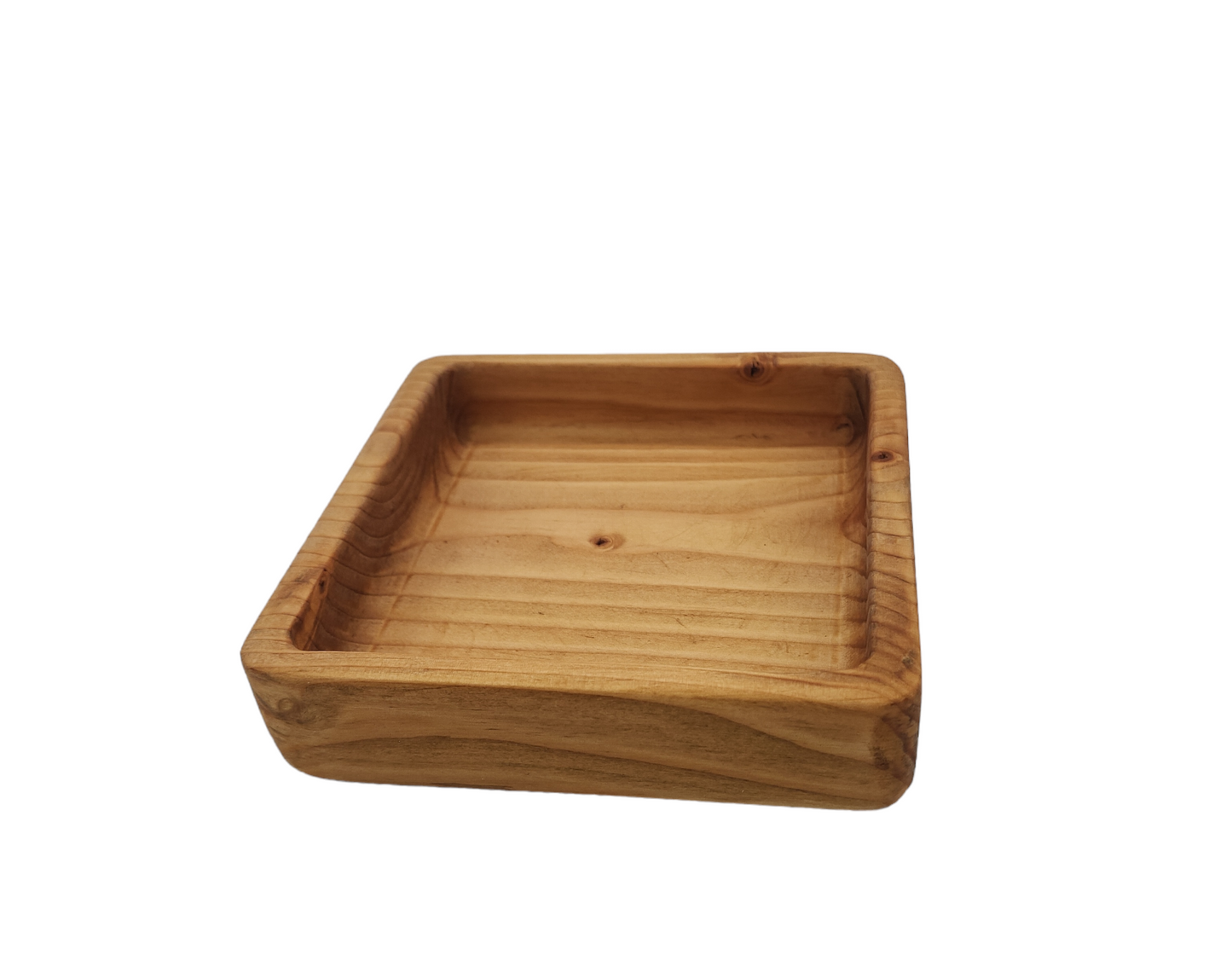 Square Pine Dish: Rustic Home Decor