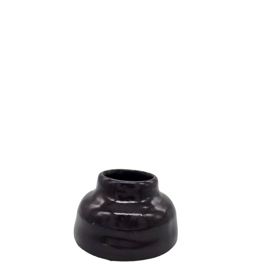 Small Ceramic Purple Vase: Rustic Home Decor