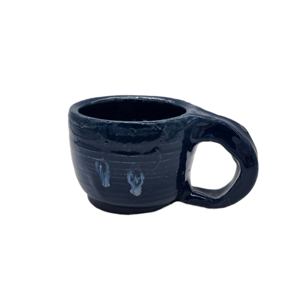 Blue Ceramic Mug: Rustic Home Decor