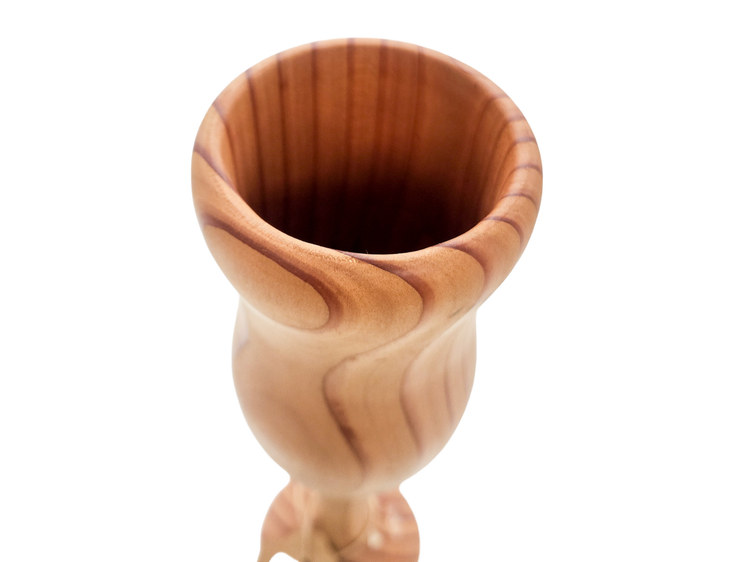 Decorative Hand-Turned Wooden Goblet: Home or Altar Decor