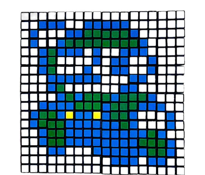 Mario Rubik's Cube Mosaics