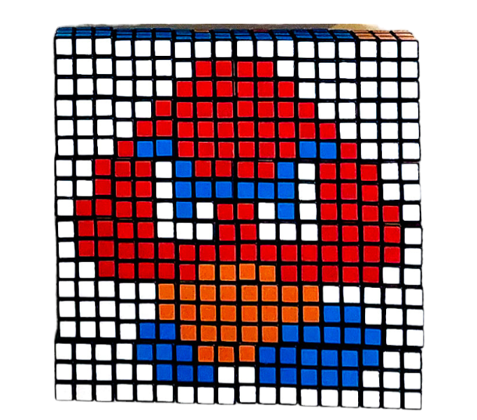 Mario Rubik's Cube Mosaics