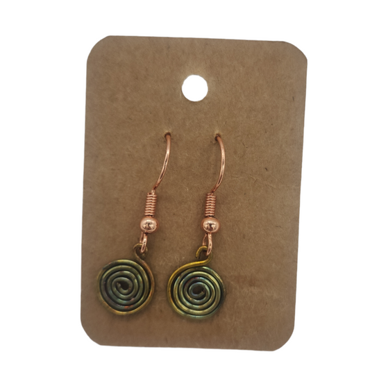 Spiral Copper Wire Earrings