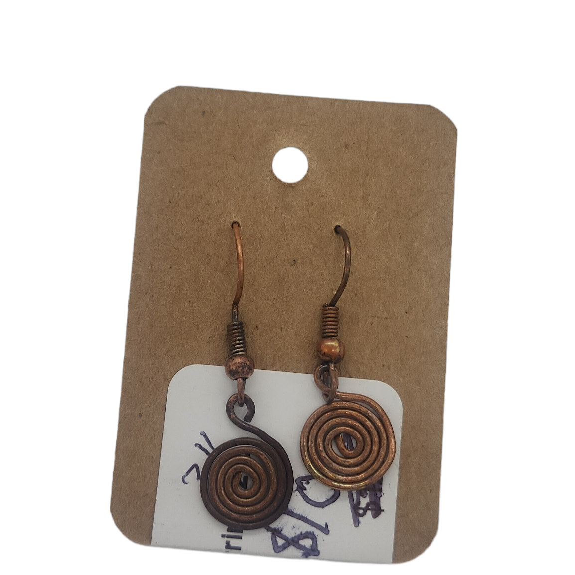 Spiral Copper Wire Earrings