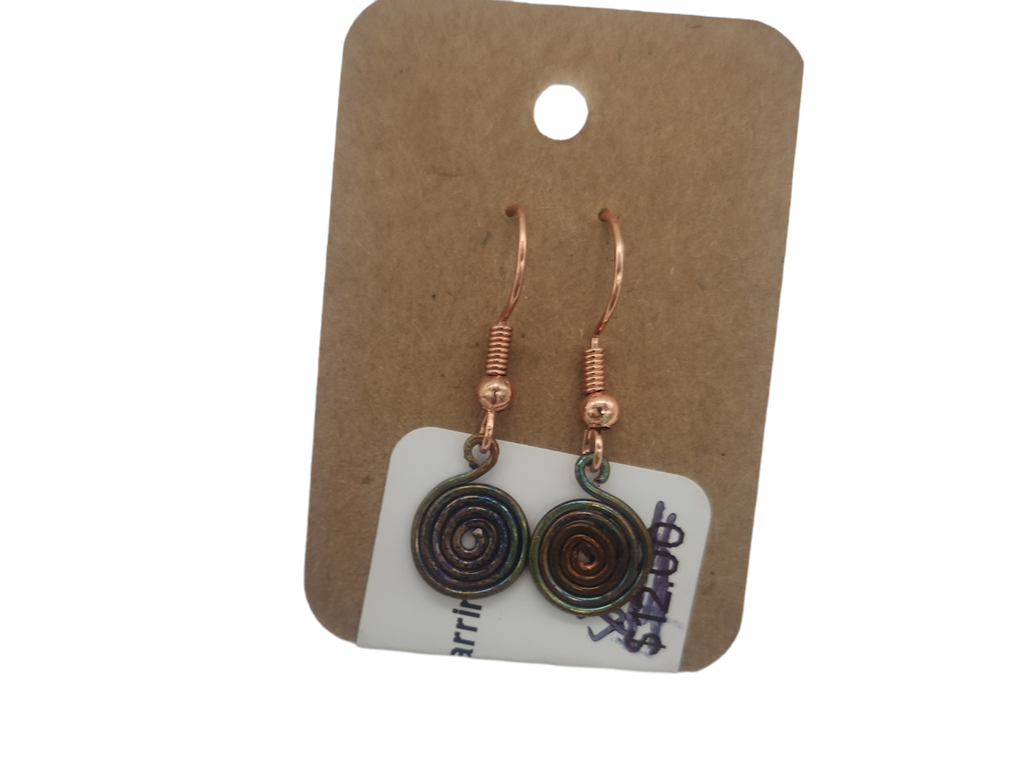 Spiral Copper Wire Earrings