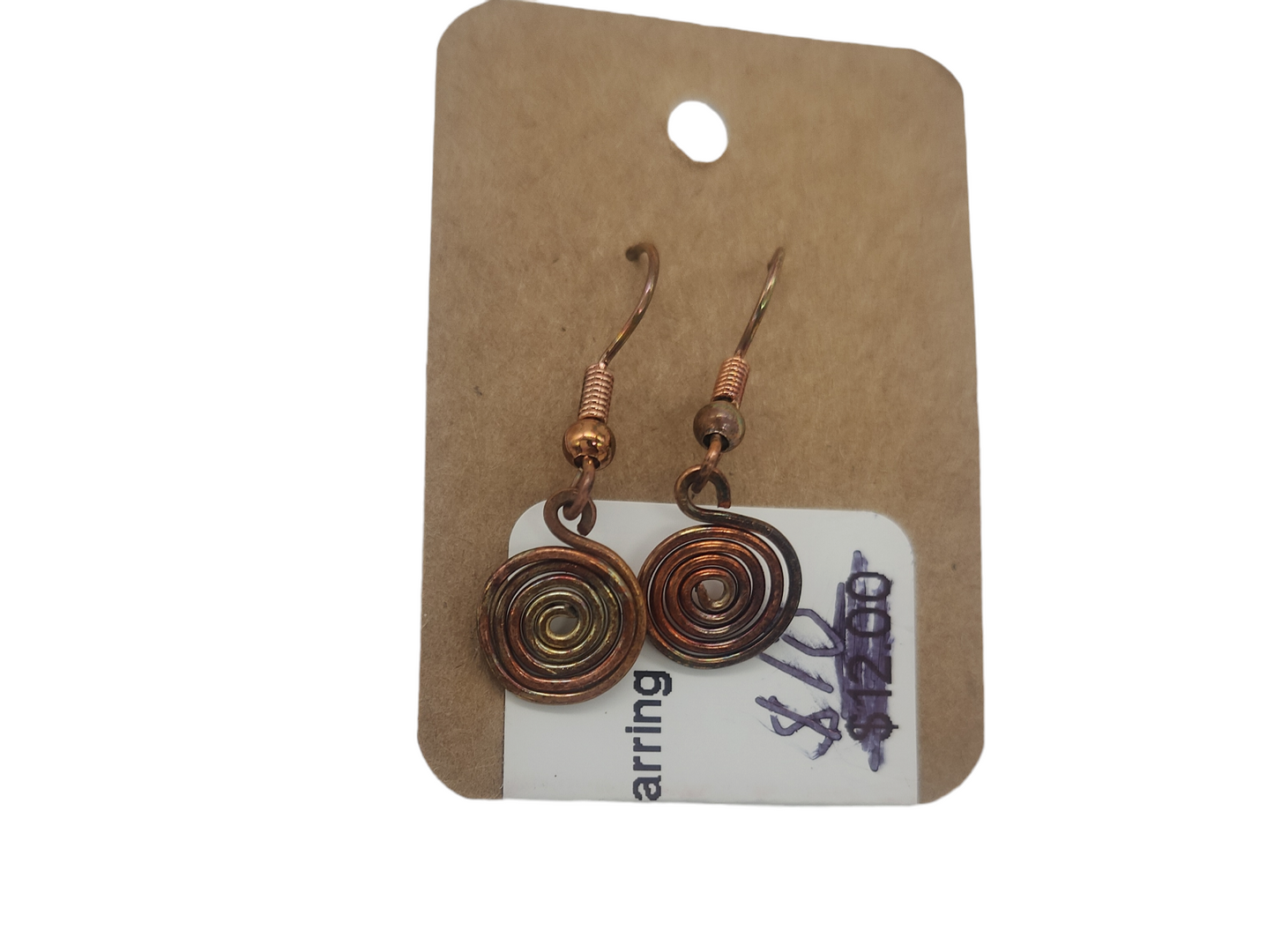 Spiral Copper Wire Earrings