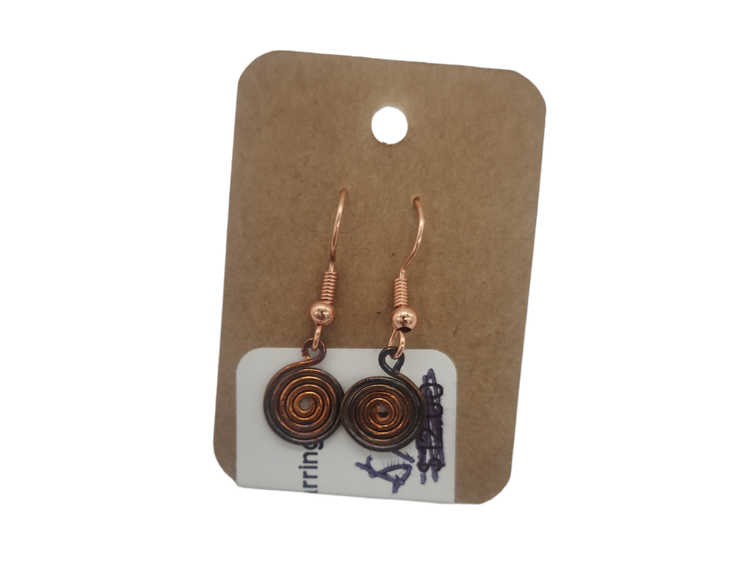 Spiral Copper Wire Earrings