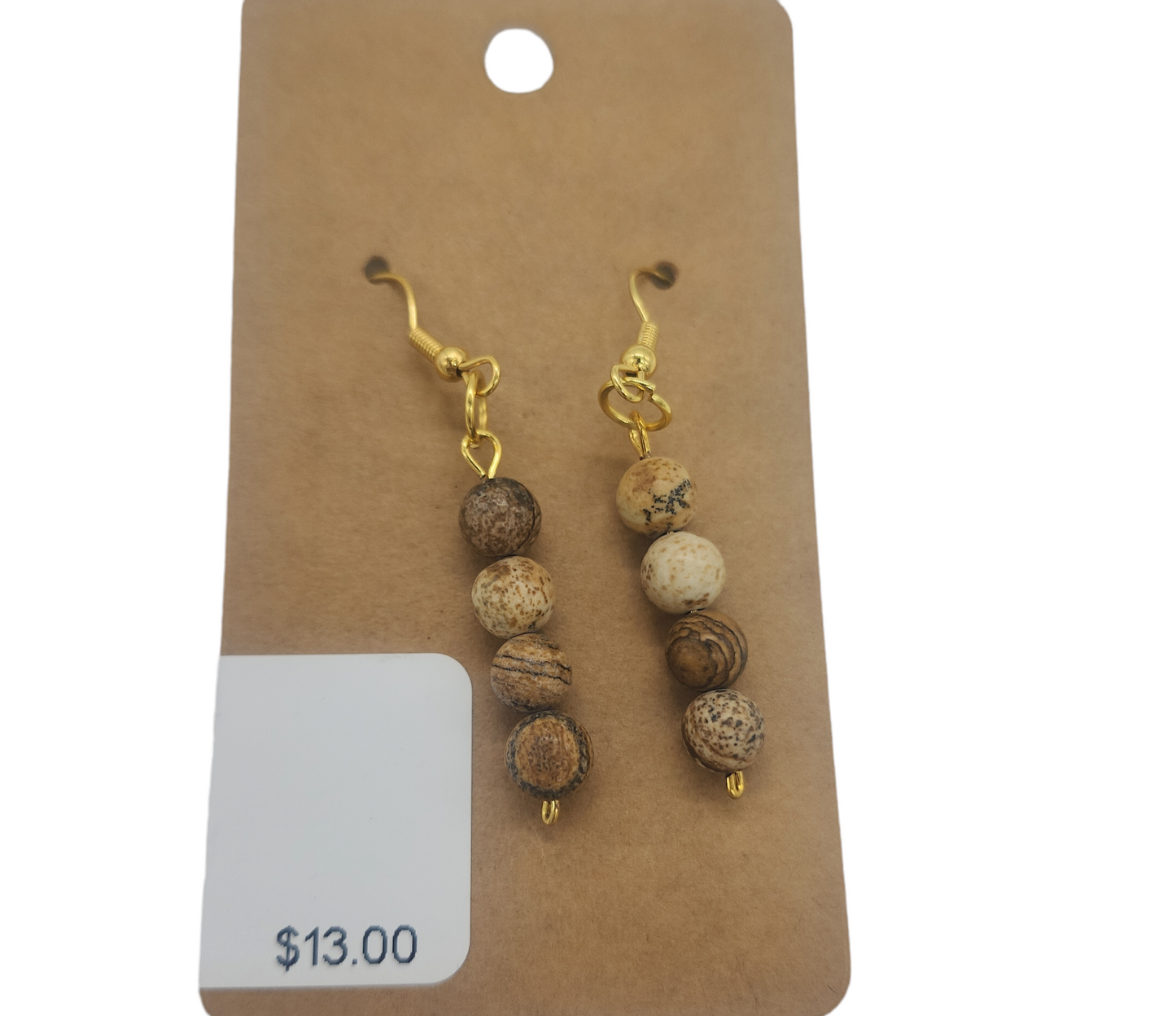 Earth-Toned Gemstone Earrings