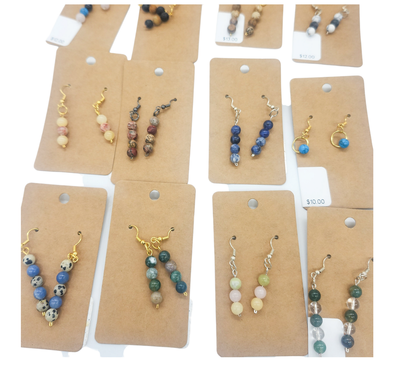 Earth-Toned Gemstone Earrings