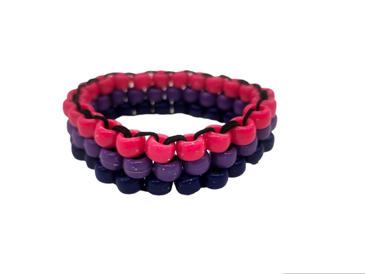 Bisexual Flag Beaded Cuff