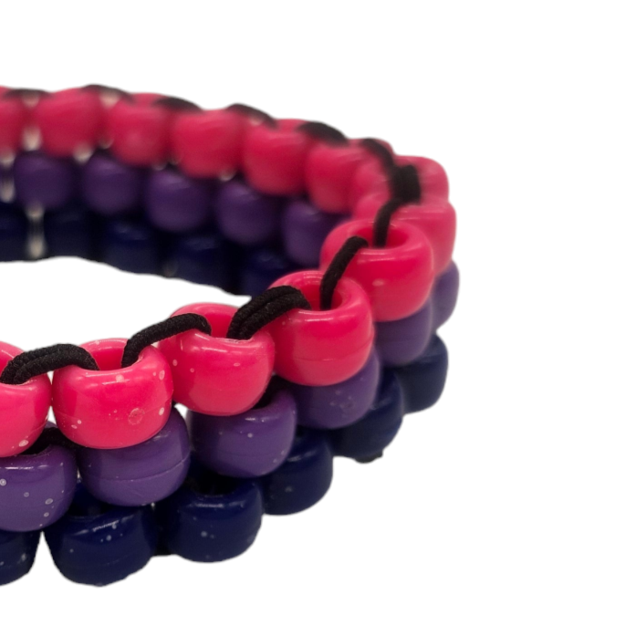 Bisexual Flag Beaded Cuff