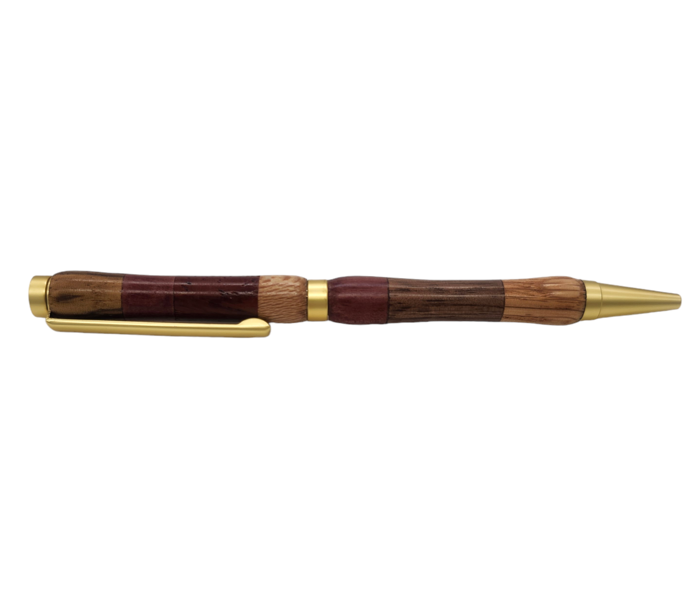 Patchwork Wood Pen: Hand-Turned Slimline Design