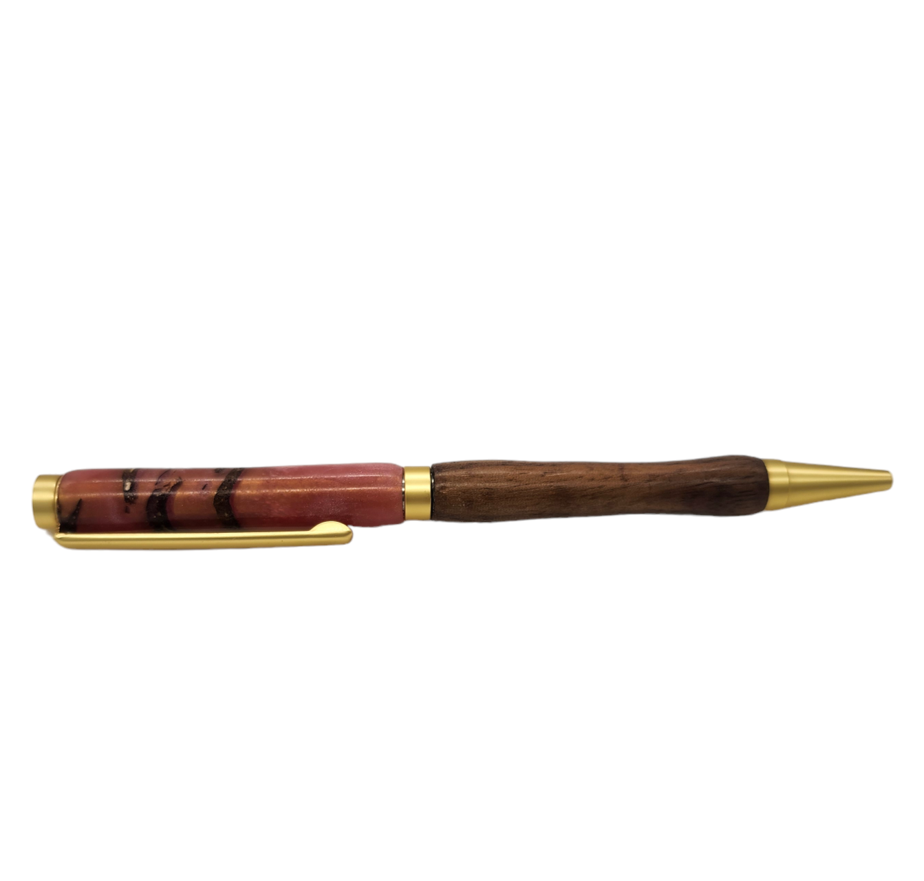 Pink Pinecone Pen: Hand-Turned Slimline Design