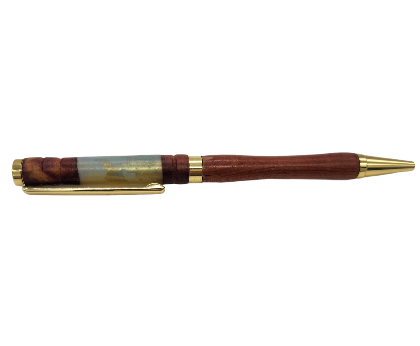 Combination Wood and Resin Pens: Hand-Turned Slimline Design