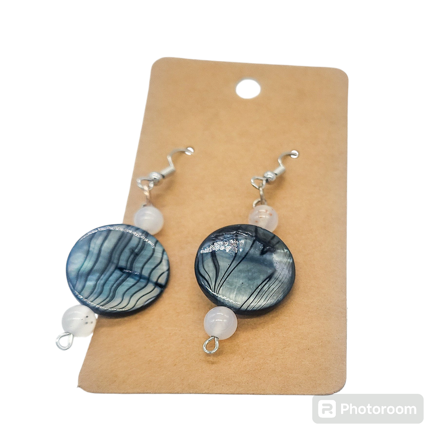 Mother-of-Pearl Disc Earrings