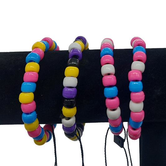 Elastic Beaded Pride Bracelets