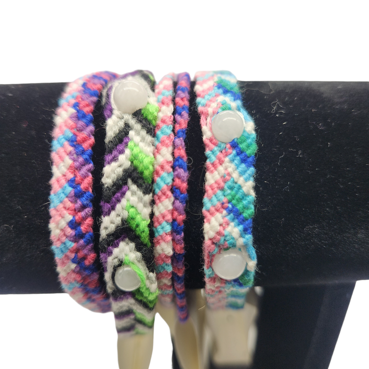 Striped Woven Pride Flag Bracelets