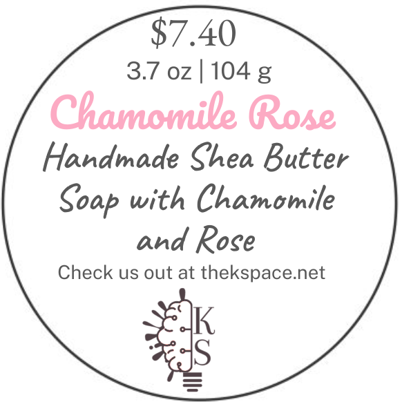 Chamomile Rose Shea Butter Soap: Vegan and Naturally Scented