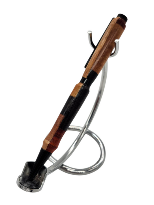 Patchwork Wood Pen: Hand-Turned Slimline Design