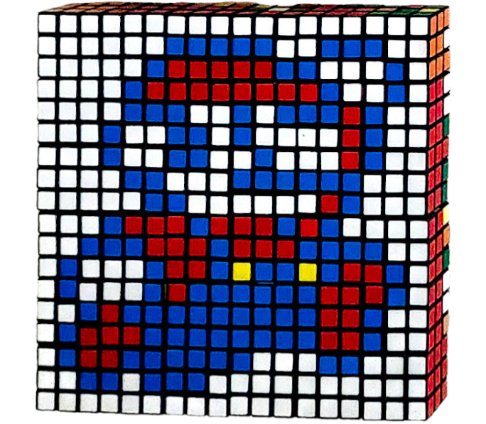 Mario Rubik's Cube Mosaics