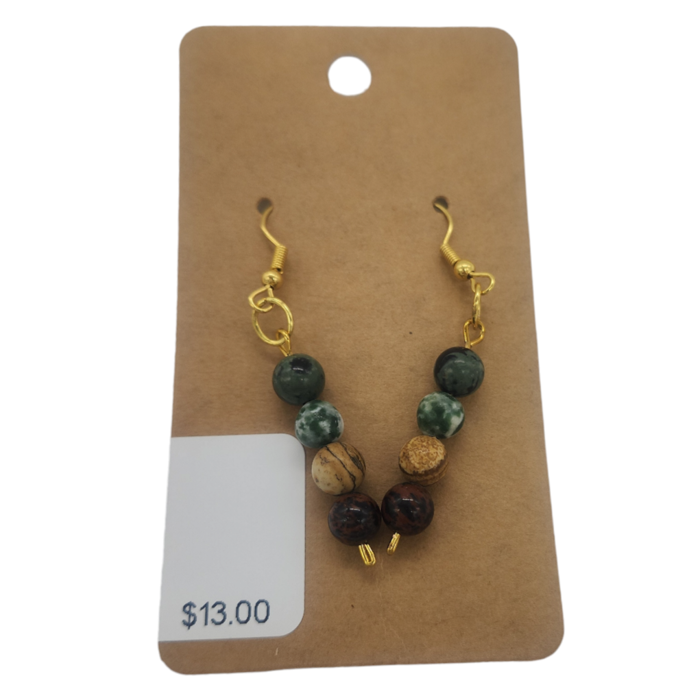 Tarzan Inspired Gemstone Earrings