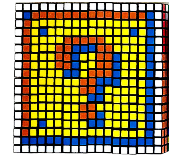 Mario Rubik's Cube Mosaics