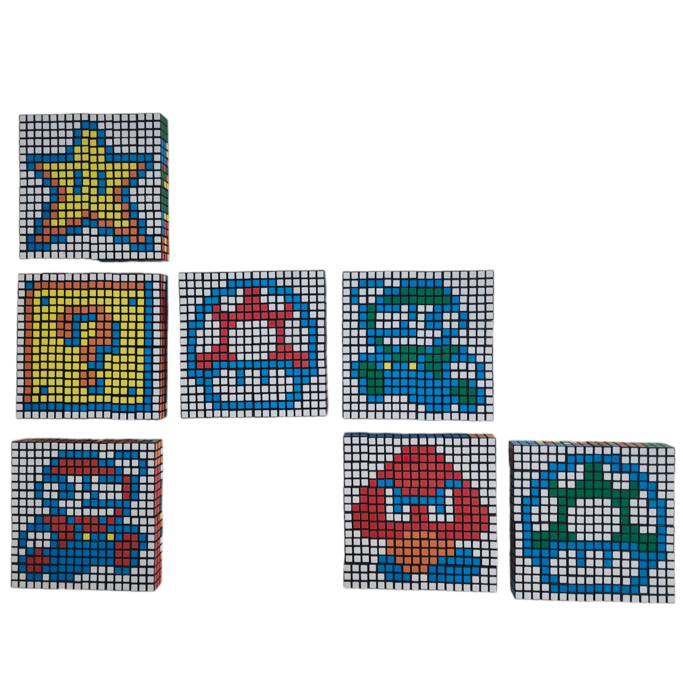 Mario Rubik's Cube Mosaics