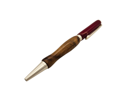 Pomegranate Swirly Acrylic Pens: Hand-Turned Slimline Design